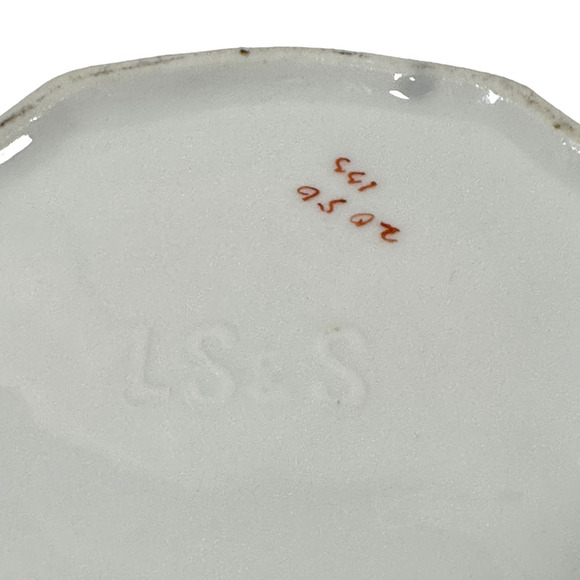 Vintage L Straus & Sons Teapot Porcelain Coffee Pot LS&S Floral Pink Yellow Blue - Picture 9 of 12